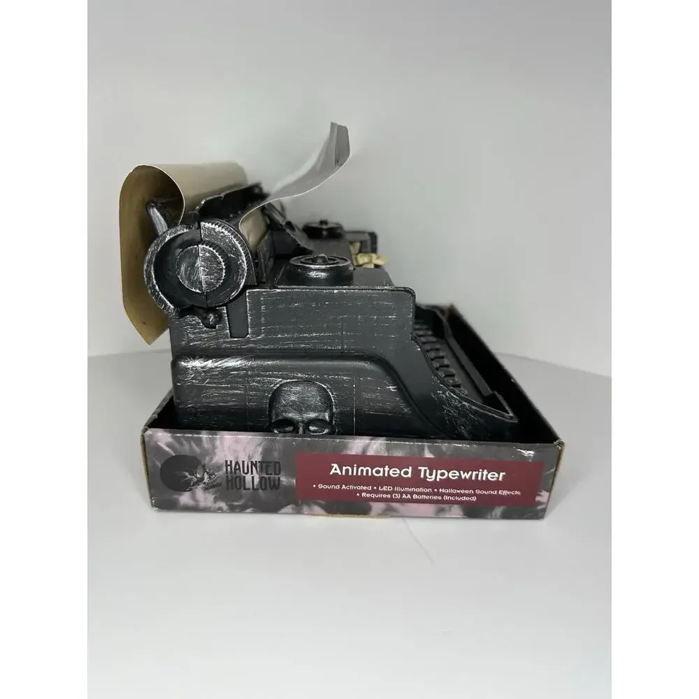 Haunted Hallow Halloween Animated Spooky Typewriter Sound Activated LED Effects - Picture 2 of 5